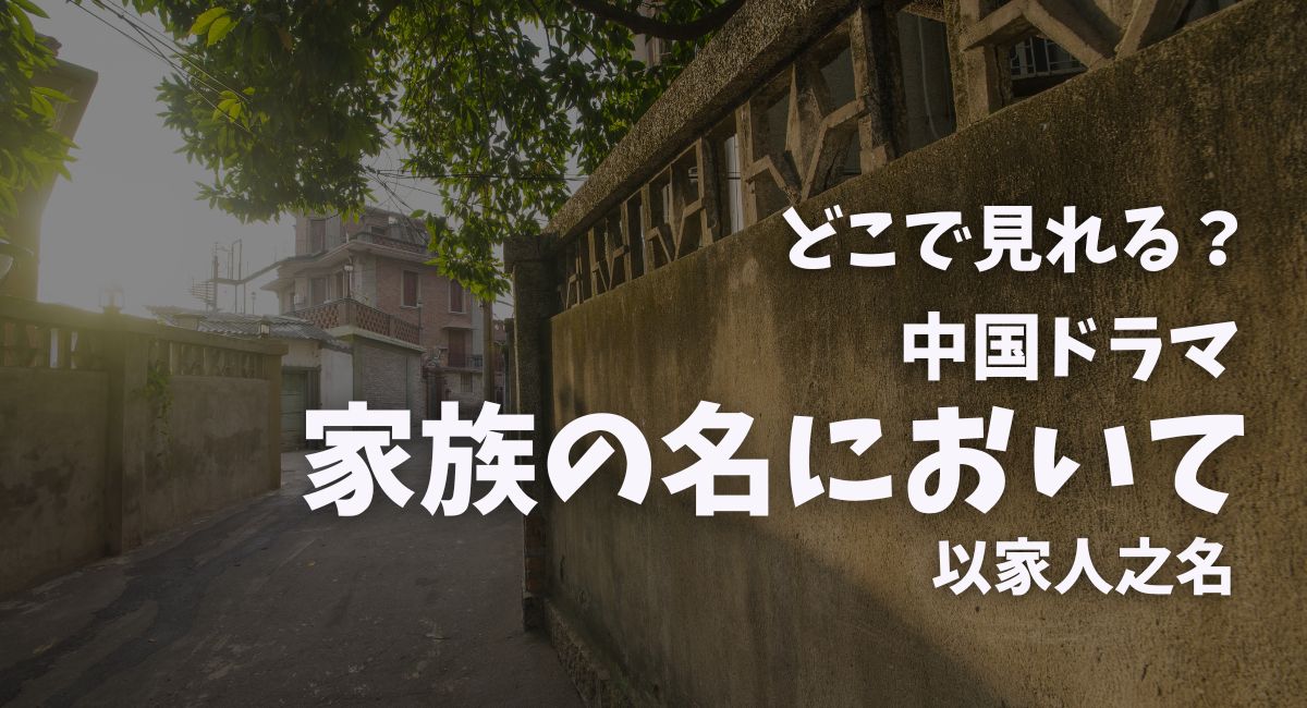 中国ドラマ「家族の名において以家人之名」