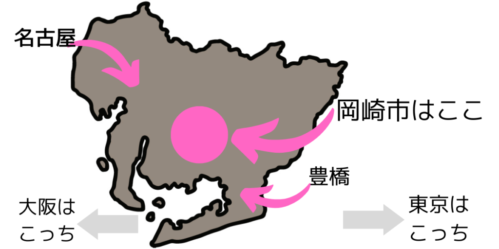 愛知県岡崎市はここです。