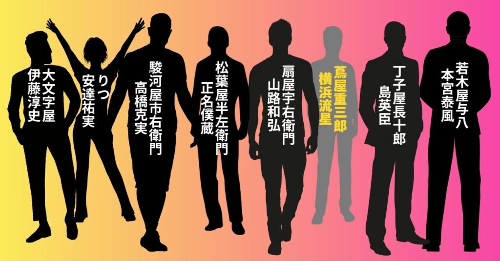 日本橋を颯爽と歩く忘八アベンジャーズの皆さま