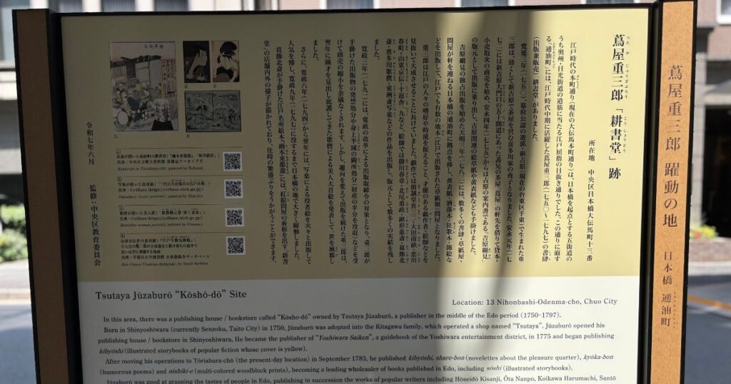 日本橋「耕書堂」跡