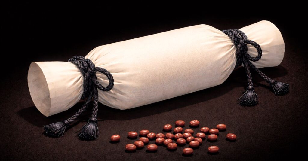 市が信長に送った小豆袋イメージ図