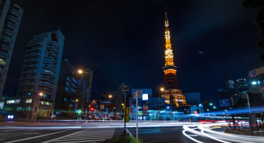 夜の東京タワー