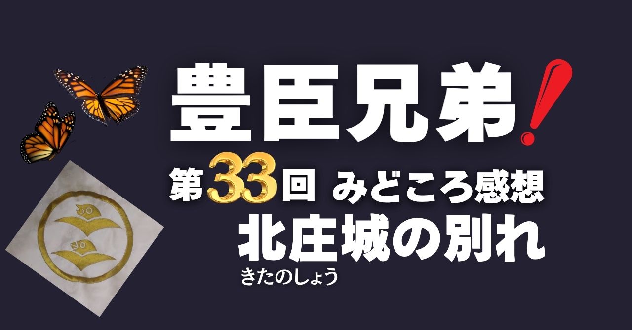 『豊臣兄弟！』第33回”北庄城の別れ”