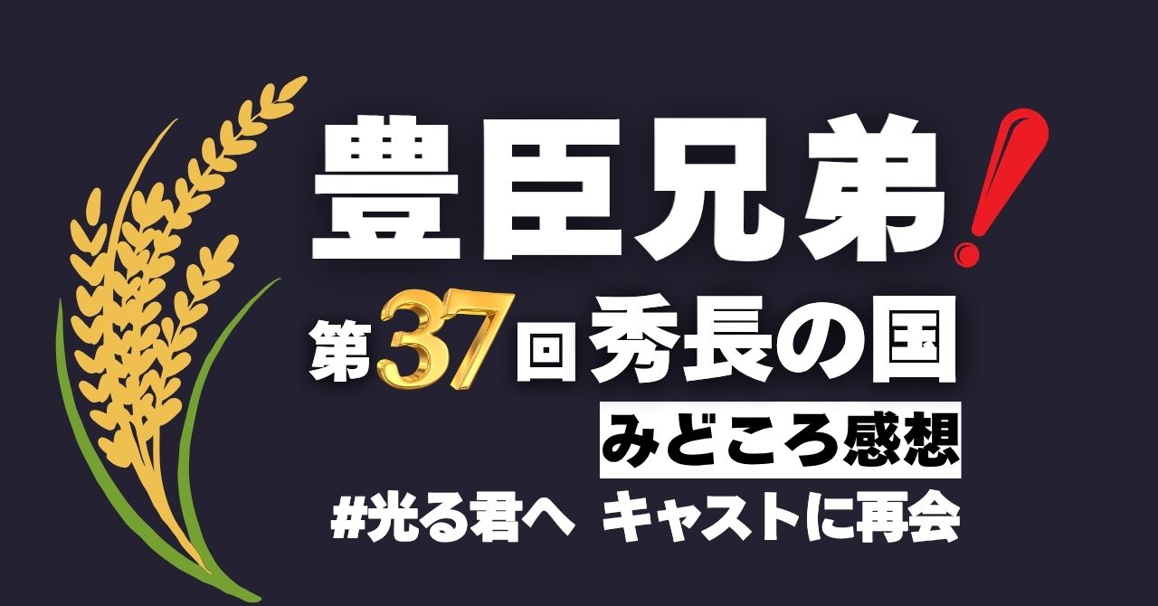 『豊臣兄弟！』37話”秀長の国”